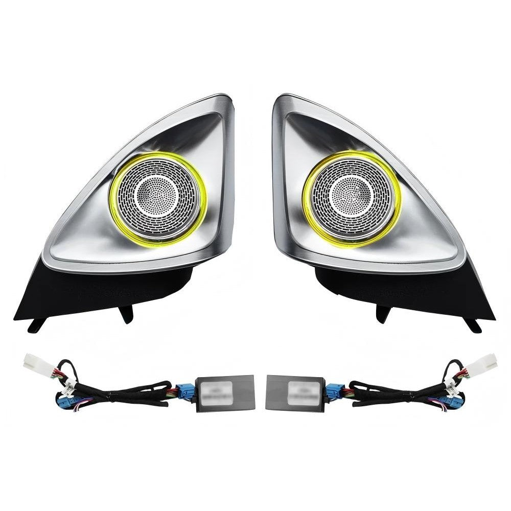 Car Craft Compatible With Mercedes Benz A Class W176 B Class W246 Cla W117 Gla W156 Class 2013-2018 Ambient Ambiance Led Light Vents Door 4d Roatating Speaker Decorative Interior Kit Atmosphere Lamp Kits Air Ac Vent Turbine