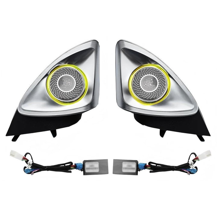 Car Craft Compatible With Mercedes Benz A Class W176 B Class W246 Cla W117 Gla W156 Class 2013-2018 Ambient Ambiance Led Light Vents Door 4d Roatating Speaker Decorative Interior Kit Atmosphere Lamp Kits Air Ac Vent Turbine