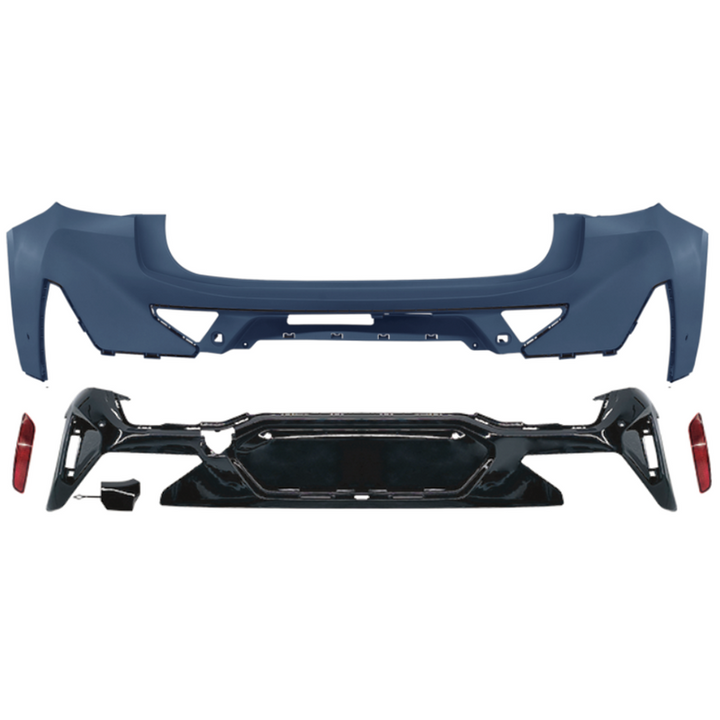 Car Craft Compatible With Bmw X4 G02 Lci 2022-2026 Upgrade Convert To M Sport M Performance X4m F98 Bodykit Body Kit Rear Bumper After Lip Diffuser Gc G02 012