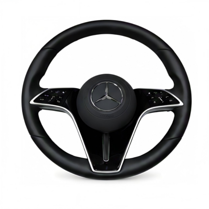 Car Craft Compatible With Mercedes A B C E S G V M Class Ml Gl Gla Glb Glc Gle Gls Slk G55 G63 G Wagon Eqs Upgraded Custom Amg Brabus Maybach Full Steering Wheel 2014-2016 Style 1 Black