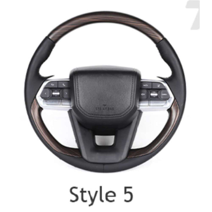 Car Craft Compatible With Toyota Innova Fortuner Land Cruiser Prado Altis Camry Hilux Upgraded GX GXR Custom Full Steering Wheel Style 5 - CAR CRAFT INDIA