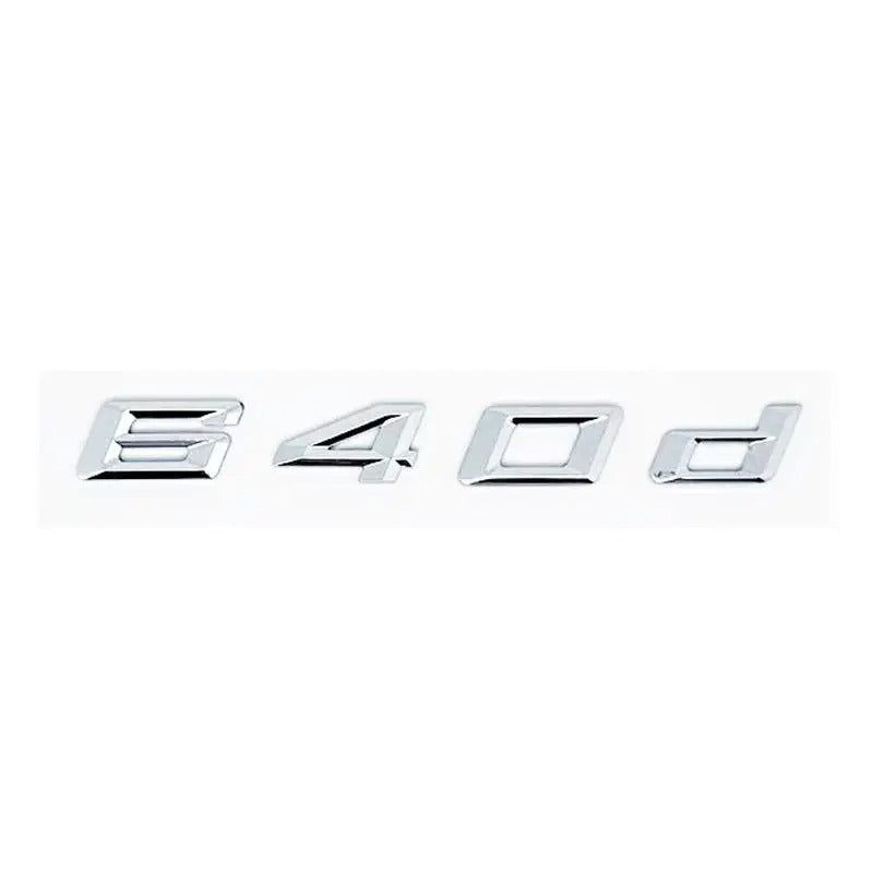 Car Craft Compatible With Bmw 6 Series E63 E64 F06 F12 G32 640d Chrome Badge Emblem Logo Letter - CAR CRAFT INDIA