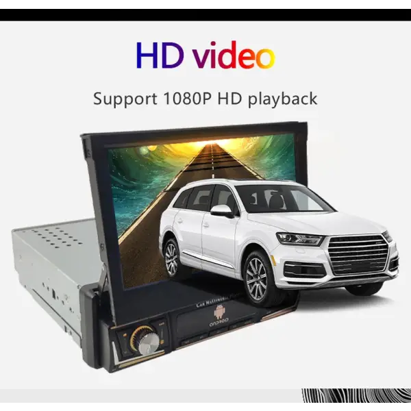 1Din Universal Car Radio Retractable GPS Autoradio 1 Din 7 Inch Touch Screen Car Multimedia MP5 Player Camera Stereo