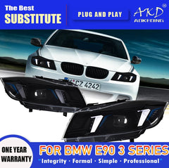Head Lamp for BMW E90 LED Headlight 2005-2012 Headlights 320i 325i 318i DRL Turn Signal High Beam Angel Eye Projector Lens