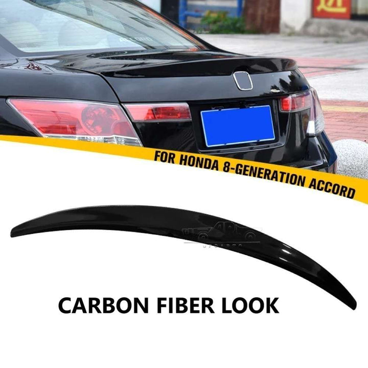 Car Craft Compatible With Honda Accord 2008-2013 Rear Trunk Wing Boot Spoiler Lip Splitter Skirt Ar-honda-047 Glossy Black