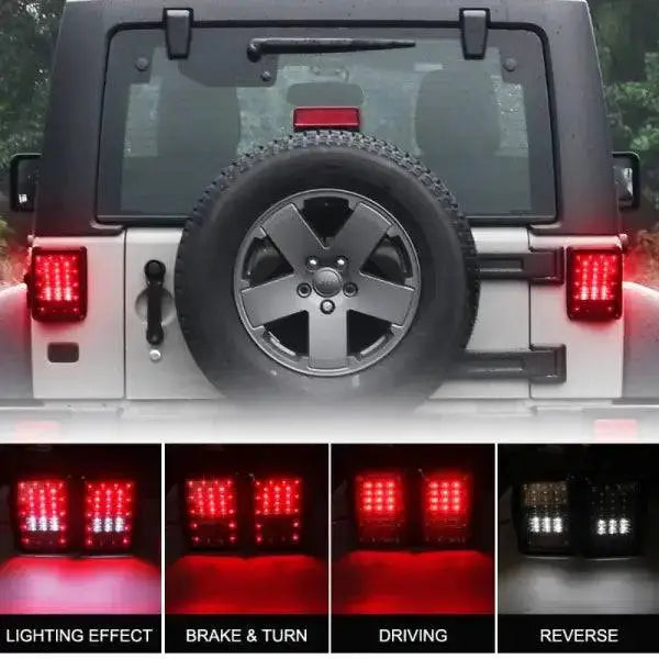 1Pair Led Tail Lights Rear Brake Reverse Turn Signal Lights