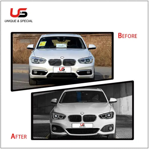 Use for 1Series F20 (14-18Style) Log Lamp Model Upqrade to M Tech Bodykit Grille Front Bumper Exhaust Pipe Side Skirts Fender