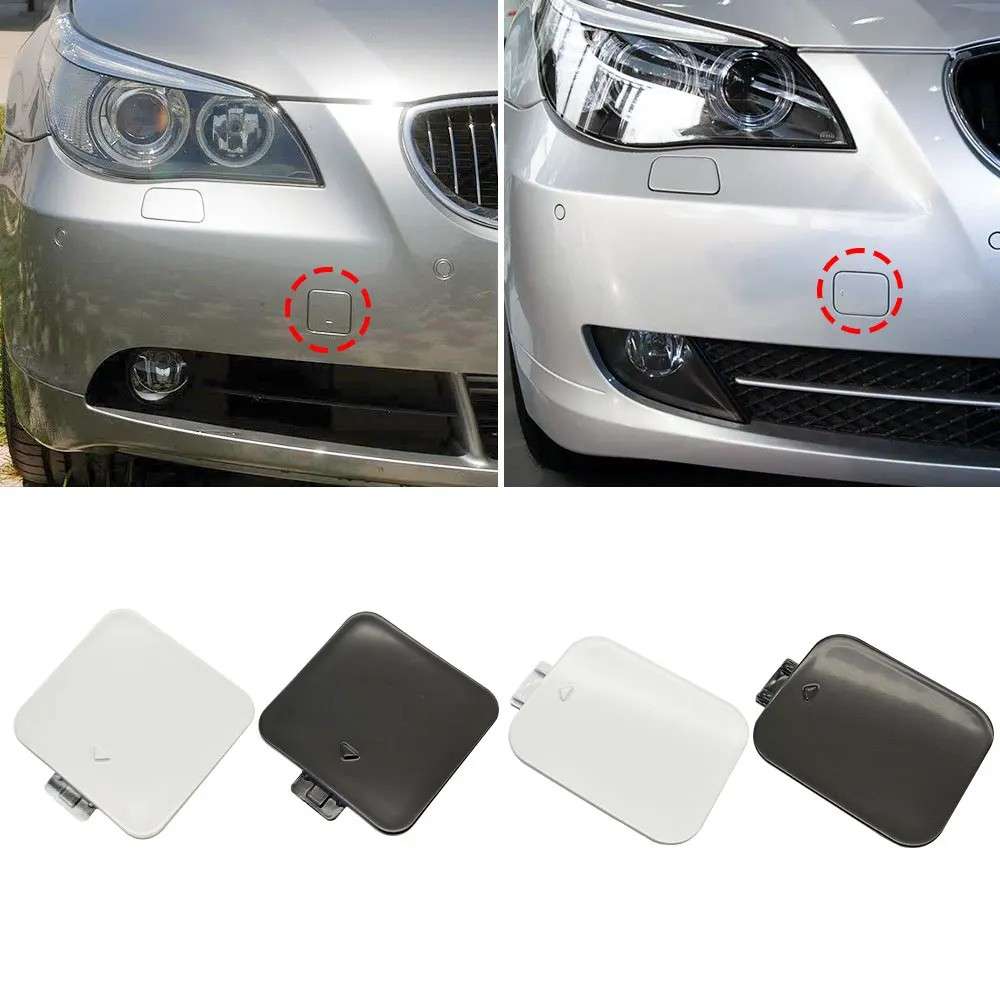 Car Craft Compatible With Bmw 5 Series E60 2003-2009 Rear Bumper Tow Hook Towing Tochan Trailer Cover 51117184708 Model B Unpainted CC-8097 - CAR CRAFT INDIA