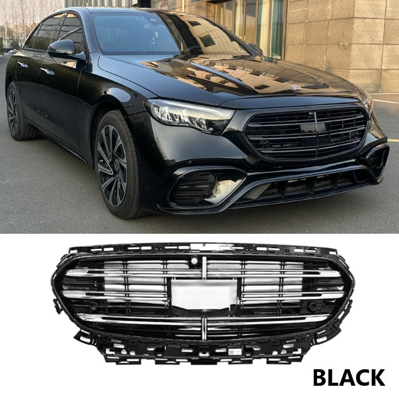 Car Craft Compatible With Mercedes E Class W214 2023+ Upgraded Front Bumper Show Grill Oe Normal Style Black