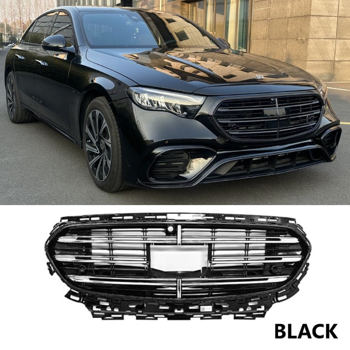 Car Craft Compatible With Mercedes E Class W214 2023+ Upgraded Front Bumper Show Grill Oe Normal Style Black