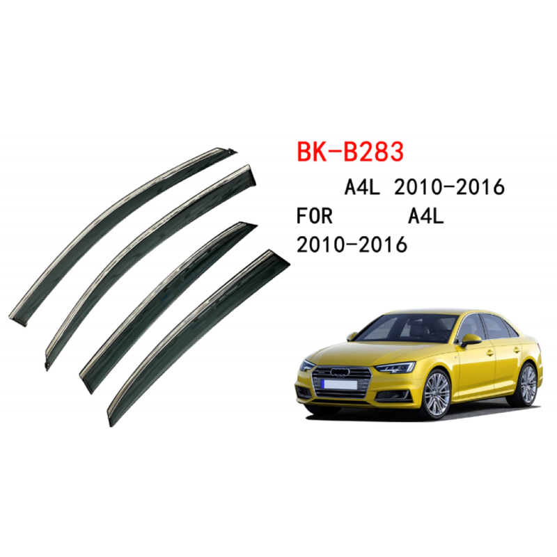 Car Craft Compatible With Audi A4l 2010-2016 Rain Shine Side Window Wind Deflectors Rain Sun Guard Door Visor Doorvisor Deflector Visor Shades Ventvisor Strip CC-7653 - CAR CRAFT INDIA