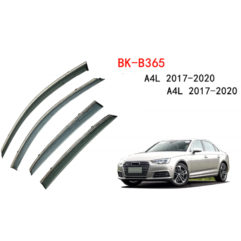 Car Craft Compatible With Audi A4l 2017-2020 Rain Shine Side Window Wind Deflectors Rain Sun Guard Door Visor Doorvisor Deflector Visor Shades Ventvisor Strip CC-7652 - CAR CRAFT INDIA