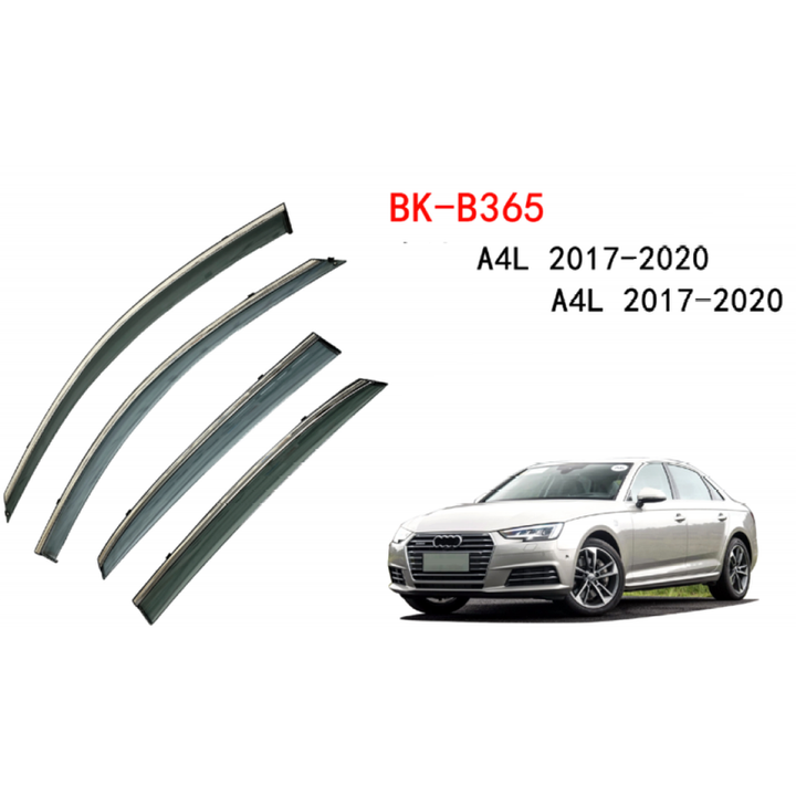 Car Craft Compatible With Audi A4l 2017-2020 Rain Shine Side Window Wind Deflectors Rain Sun Guard Door Visor Doorvisor Deflector Visor Shades Ventvisor Strip CC-7652 - CAR CRAFT INDIA