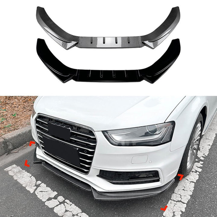 Car Craft Compatible With Audi A4 S4 B8.5 2013-2016 S Line Front Bumper Lip Skirt Splitter Spoiler Zst-1007 Glossy Black