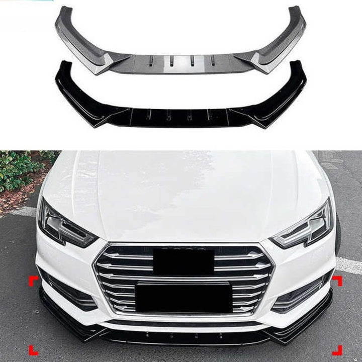Car Craft Compatible With Audi A4 S4 B9 2017-2019 S Line Front Bumper Lip Skirt Splitter Spoiler Zst-1074 Glossy Black