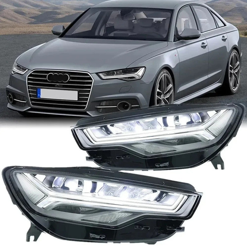 Car Craft Compatible With Audi A6 C7 2011-2015 Car Front Upgraded Head Light Lamp Xenon Headlight Retrofit Upgrade Modified Led Drl Hid Matrix Style