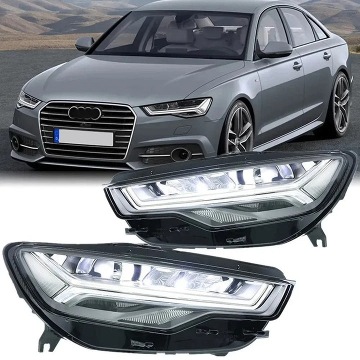 Car Craft Compatible With Audi A6 C7 2011-2015 Car Front Upgraded Head Light Lamp Xenon Headlight Retrofit Upgrade Modified Led Drl Hid Matrix Style