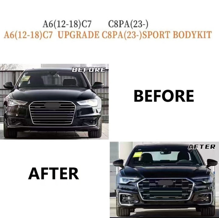 Car Craft Compatible With Audi A6 C7 2011-2018 Upgrade Facelift Convert To A6 Cb Pv 2023 Bodykit Bumper Headlight Taillight Hood Fender