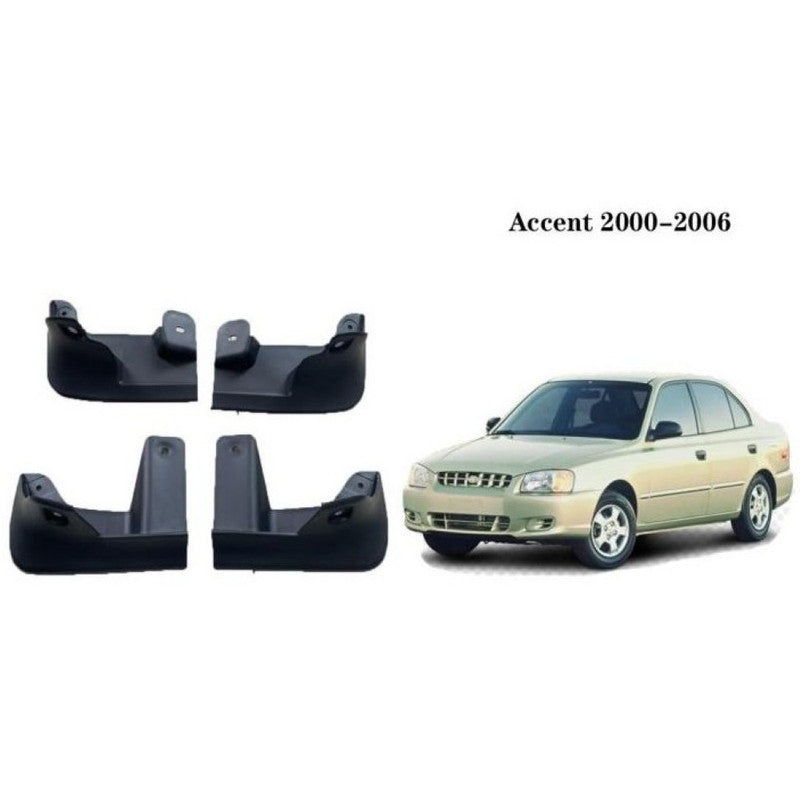 Car Craft Compatible With Hyundai Accent 2000-2006 Car Tyre Mudflaps Mud Flap Mud Guard Fender Splash Guard Ty-hy3009 CC-7607 - CAR CRAFT INDIA