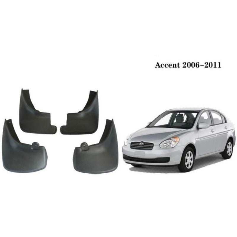 Car Craft Compatible With Hyundai Accent 2006-2011 Car Tyre Mudflaps Mud Flap Mud Guard Fender Splash Guard Hy1006 CC-7572 - CAR CRAFT INDIA