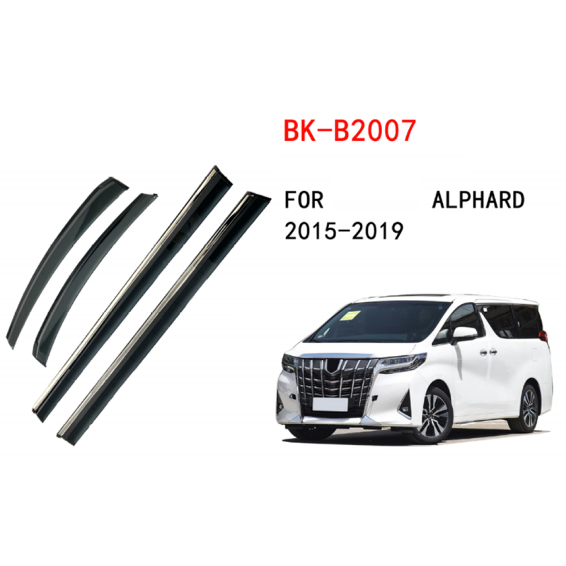 Car Craft Compatible With Toyota Alphard Lexus Lm 2020 2015-2019 Rain Shine Side Window Wind Deflectors Rain Sun Guard Door Visor Doorvisor Deflector Visor Shades Ventvisor Strip CC-7749 - CAR CRAFT INDIA
