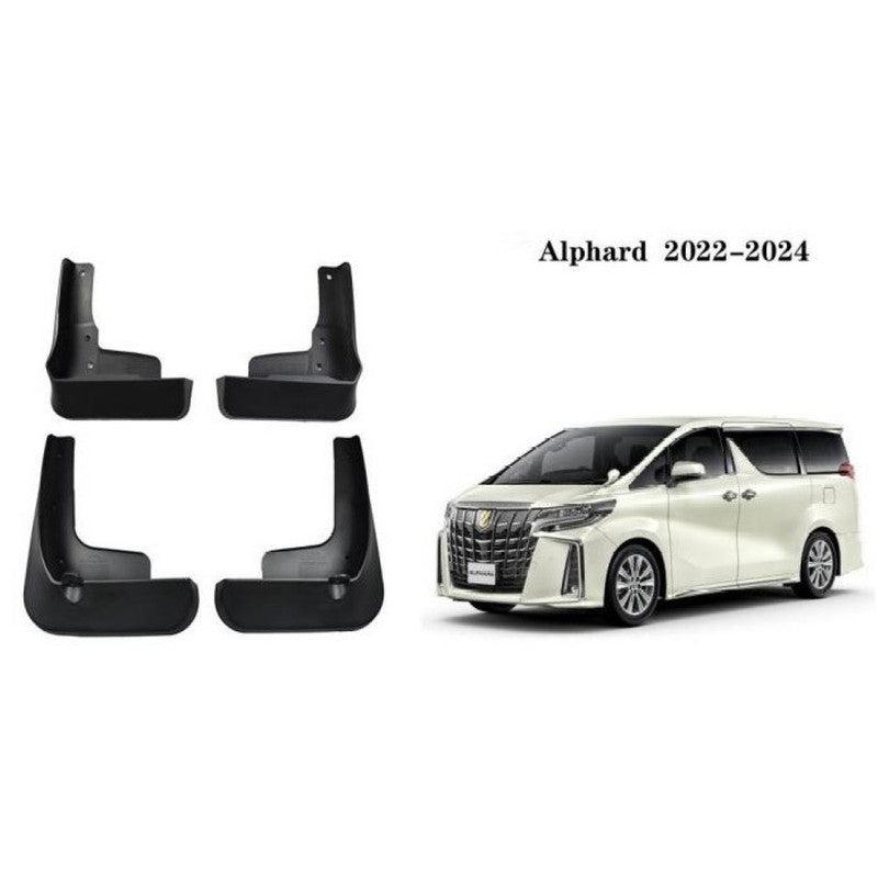 Car Craft Compatible With Toyota Alphard 2022-2024 Car Tyre Mudflaps Mud Flap Mud Guard Fender Splash Guard To3075 CC-7333 - CAR CRAFT INDIA