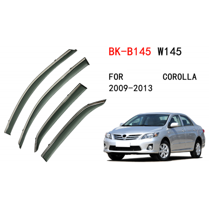Car Craft Compatible With Toyota Corolla Altis 2007-2013 Rain Shine Side Window Wind Deflectors Rain Sun Guard Door Visor Doorvisor Deflector Visor Shades Ventvisor Strip CC-7767 - CAR CRAFT INDIA