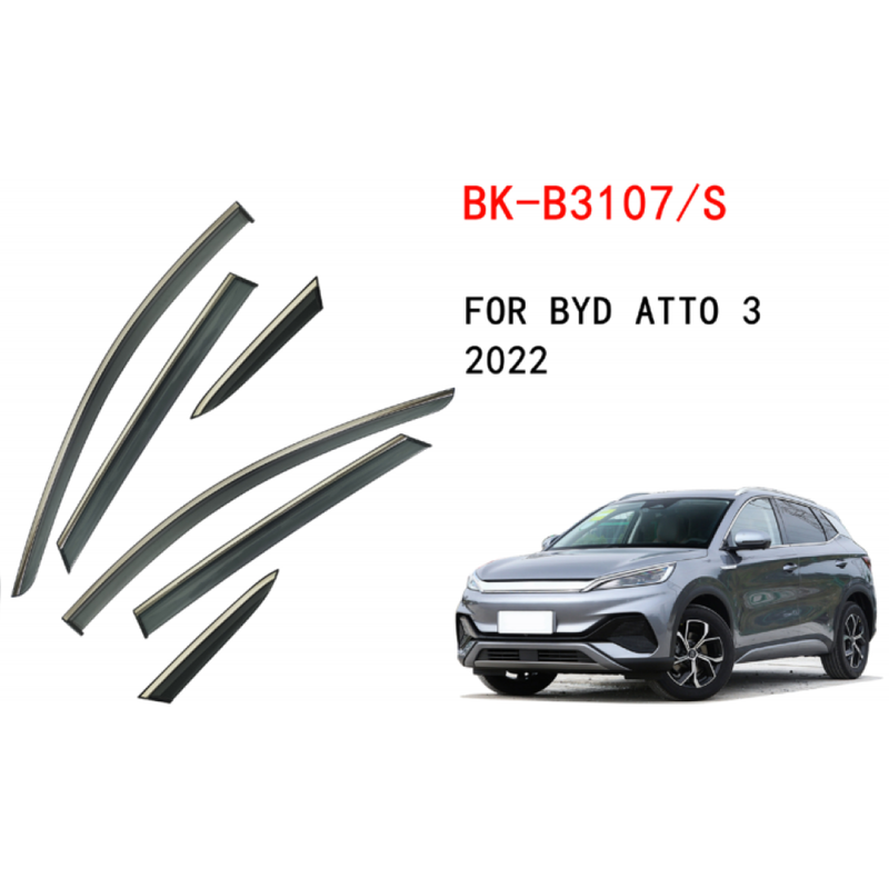 Car Craft Compatible With Byd Atto 2022+ Rain Shine Side Window Wind Deflectors Rain Sun Guard Door Visor Doorvisor Deflector Visor Shades Ventvisor Strip CC-7642 - CAR CRAFT INDIA