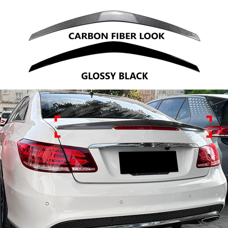 Car Craft Compatible With Mercedes Benz E Class Coupe 2009-2016 Rear Trunk Boot Roof Wing Lip Spoiler Splitter Skirts Zst-959 Glossy Black