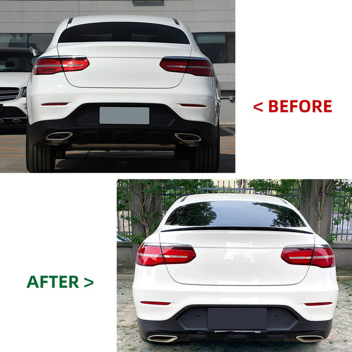 Car Craft Compatible With Mercedes Benz Glc Coupe W235 C253 2016-2022 Rear Boot Trunk Wing Lip Spoiler Carbon Fiber Look Zst-062 Cf