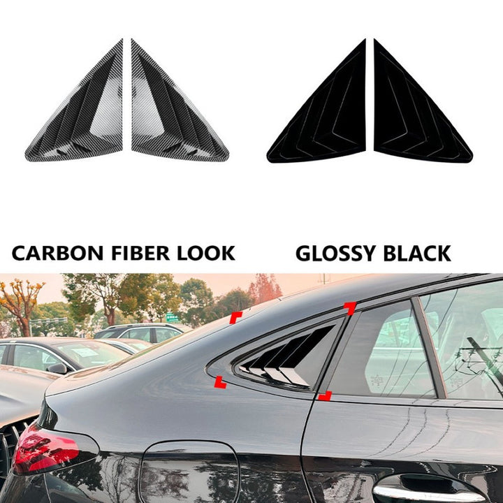 Car Craft Compatible With Mercedes Benz Glc Coupe C254 W254 2024+ Car Rear Window Louvers Sticker Rear Triangle Window Shade Spoiler Trim Accessories Zst-1056 Glossy Black