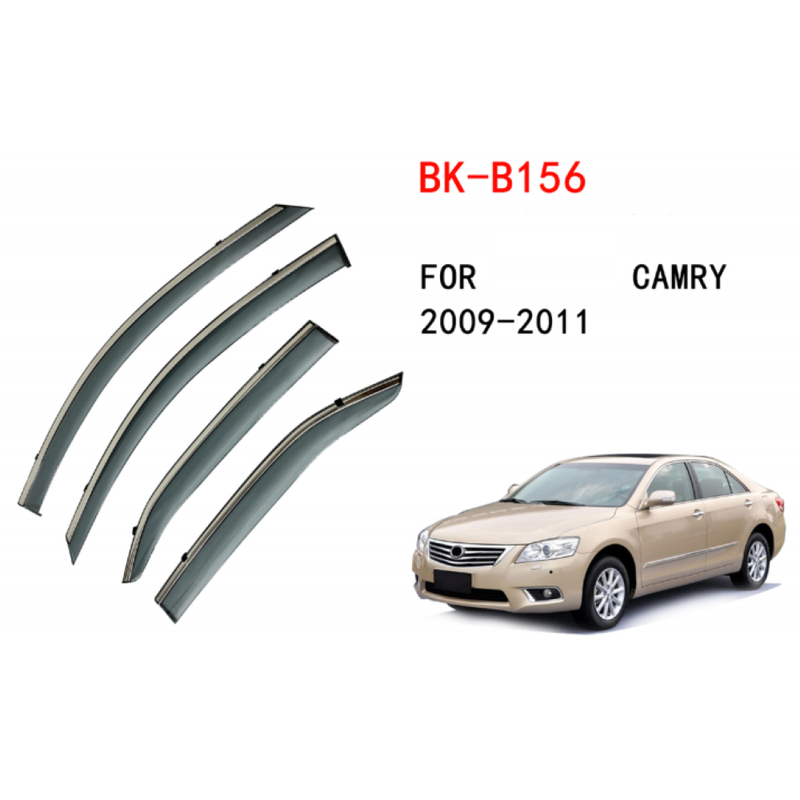 Car Craft Compatible With Toyota Camry 2006-2011 Rain Shine Side Window Wind Deflectors Rain Sun Guard Door Visor Doorvisor Deflector Visor Shades Ventvisor Strip CC-7765 - CAR CRAFT INDIA