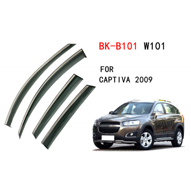 Car Craft Compatible With Chevrolet Captiva 2009+ Rain Shine Side Window Wind Deflectors Rain Sun Guard Door Visor Doorvisor Deflector Visor Shades Ventvisor Strip CC-7644 - CAR CRAFT INDIA