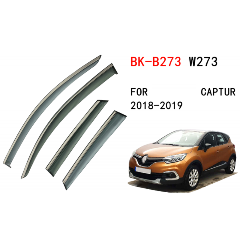 Car Craft Compatible With Renault Capture 2018+ Rain Shine Side Window Wind Deflectors Rain Sun Guard Door Visor Doorvisor Deflector Visor Shades Ventvisor Strip CC-7645 - CAR CRAFT INDIA