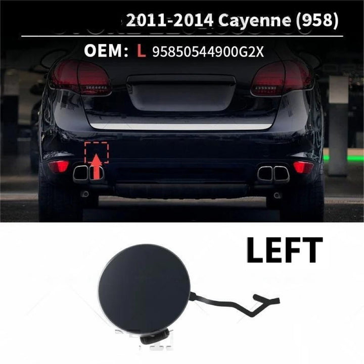 Car Craft Compatible With Porsche Cayenne 958 2011-2014 Rear Bumper Tow Towing Tochan Hook Eye Cap Cover 95850544900 Left
