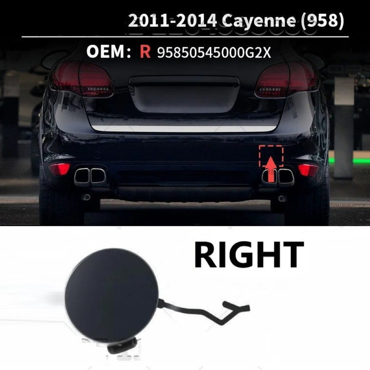 Car Craft Compatible With Porsche Cayenne 958 2011-2014 Rear Bumper Tow Towing Tochan Hook Eye Cap Cover 95850545000 Right