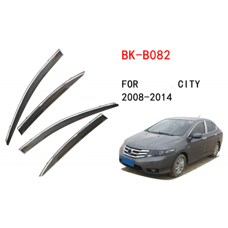 Car Craft Compatible With Honda City 2008-2014 Rain Shine Side Window Wind Deflectors Rain Sun Guard Door Visor Doorvisor Deflector Visor Shades Ventvisor Strip CC-7691 - CAR CRAFT INDIA
