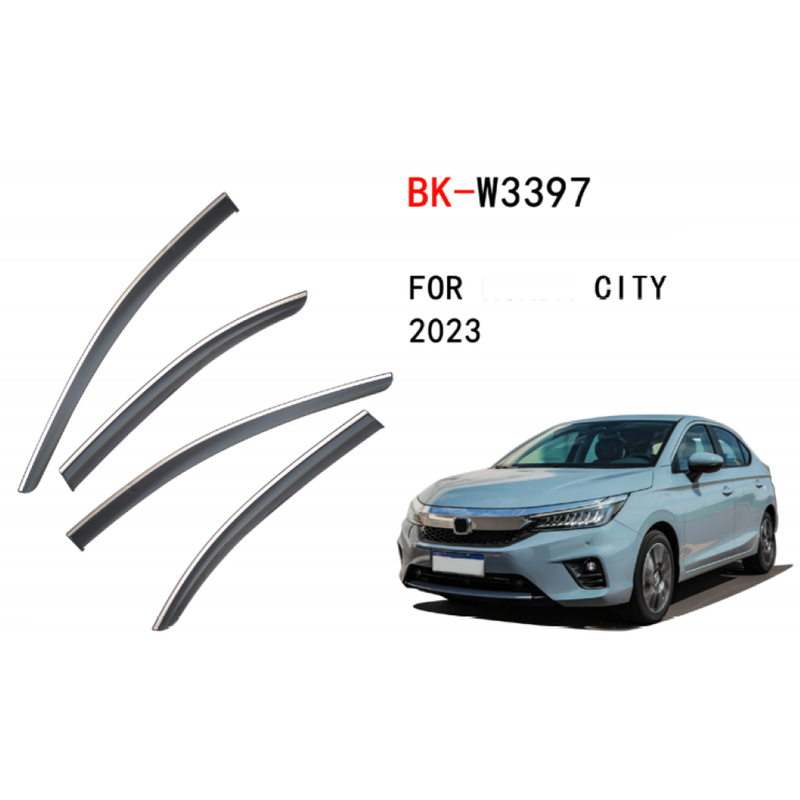 Car Craft Compatible With Honda City 2023+ Rain Shine Side Window Wind Deflectors Rain Sun Guard Door Visor Doorvisor Deflector Visor Shades Ventvisor Strip CC-7689 - CAR CRAFT INDIA