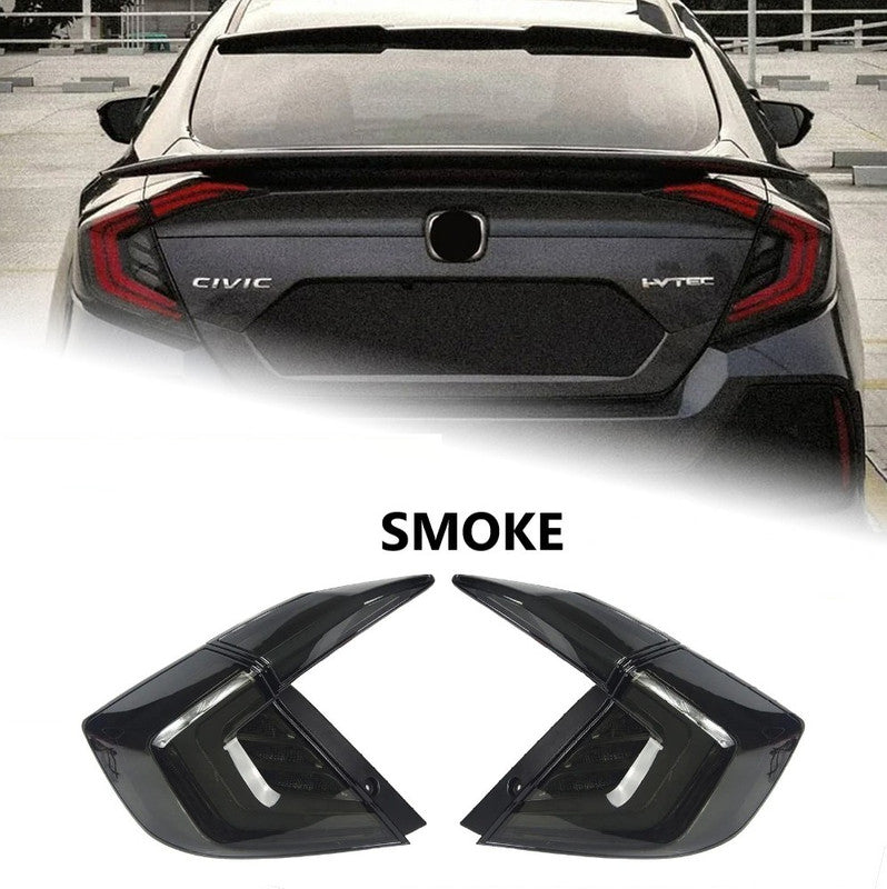 Car Craft Compatible With Honda Civic 10th Gen 2016-2020 Car Rear Upgraded Tail Light Lamp Xenon Taillight Retrofit Upgrade Modified Led Drl Hid B Smoke