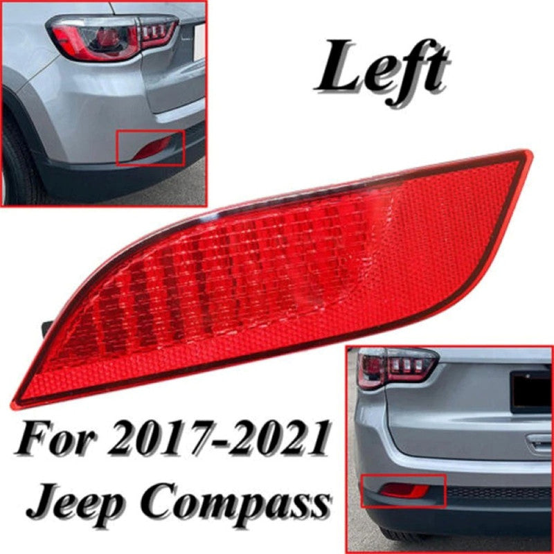 Car Craft Compatible With Jeep Compass 2017-2022 Rear Bumper Fog Light Lamp Led Reflector Cover 55112674aa Left