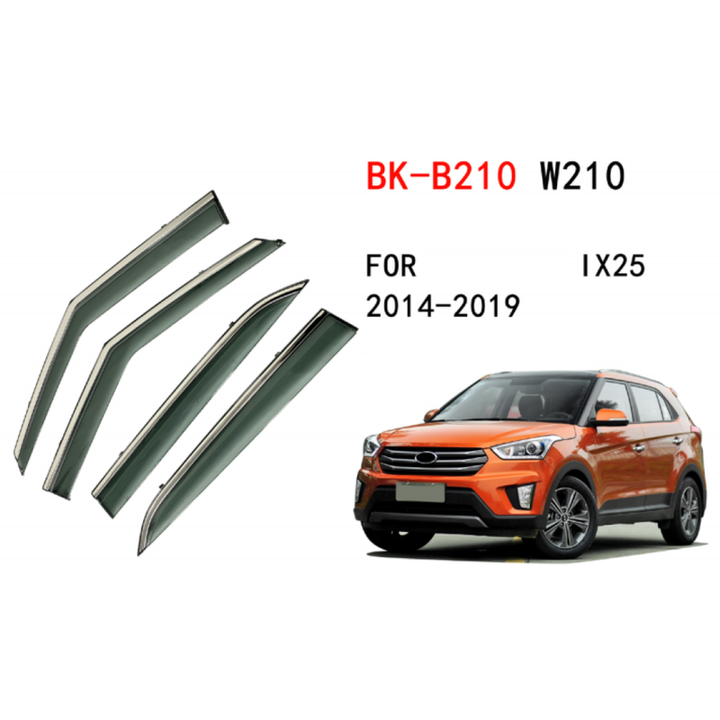 Car Craft Compatible With Hyundai Creta 2014-2019 Rain Shine Side Window Wind Deflectors Rain Sun Guard Door Visor Doorvisor Deflector Visor Shades Ventvisor Strip CC-7696 - CAR CRAFT INDIA