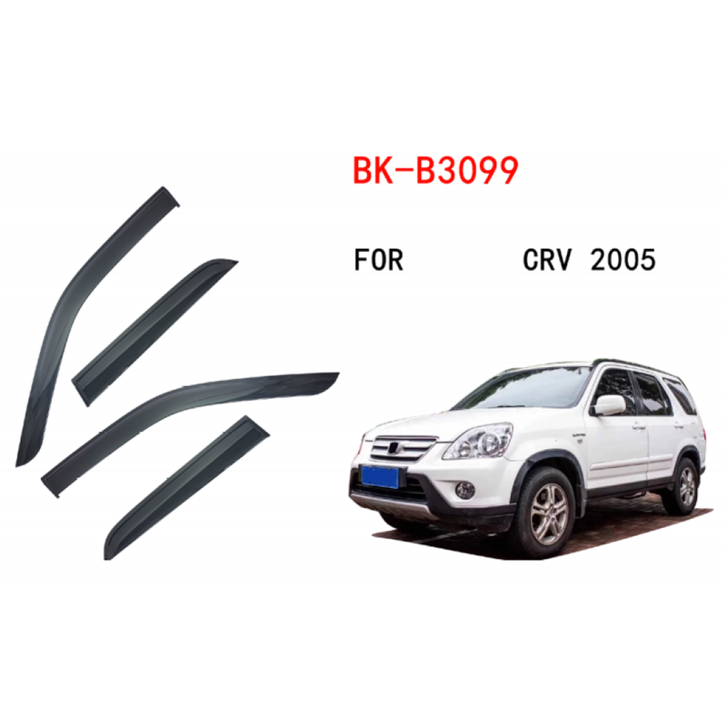 Car Craft Compatible With Honda Cr-v 2004+ Rain Shine Side Window Wind Deflectors Rain Sun Guard Door Visor Doorvisor Deflector Visor Shades Ventvisor Strip CC-7686 - CAR CRAFT INDIA