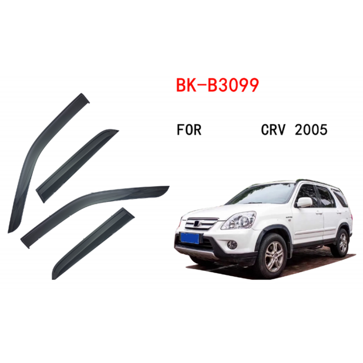 Car Craft Compatible With Honda Cr-v 2004+ Rain Shine Side Window Wind Deflectors Rain Sun Guard Door Visor Doorvisor Deflector Visor Shades Ventvisor Strip CC-7686 - CAR CRAFT INDIA