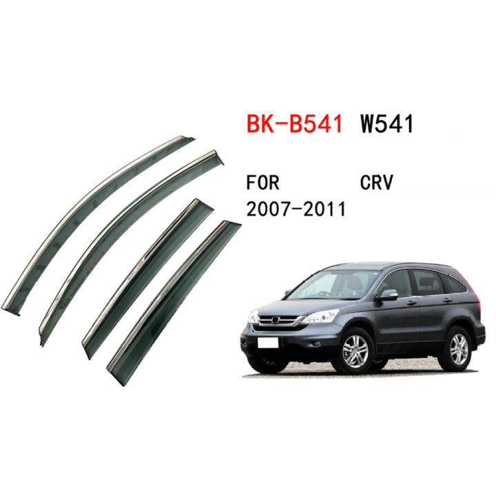 Car Craft Compatible With Honda Cr-v 2006-2011 Rain Shine Side Window Wind Deflectors Rain Sun Guard Door Visor Doorvisor Deflector Visor Shades Ventvisor Strip CC-7687 - CAR CRAFT INDIA