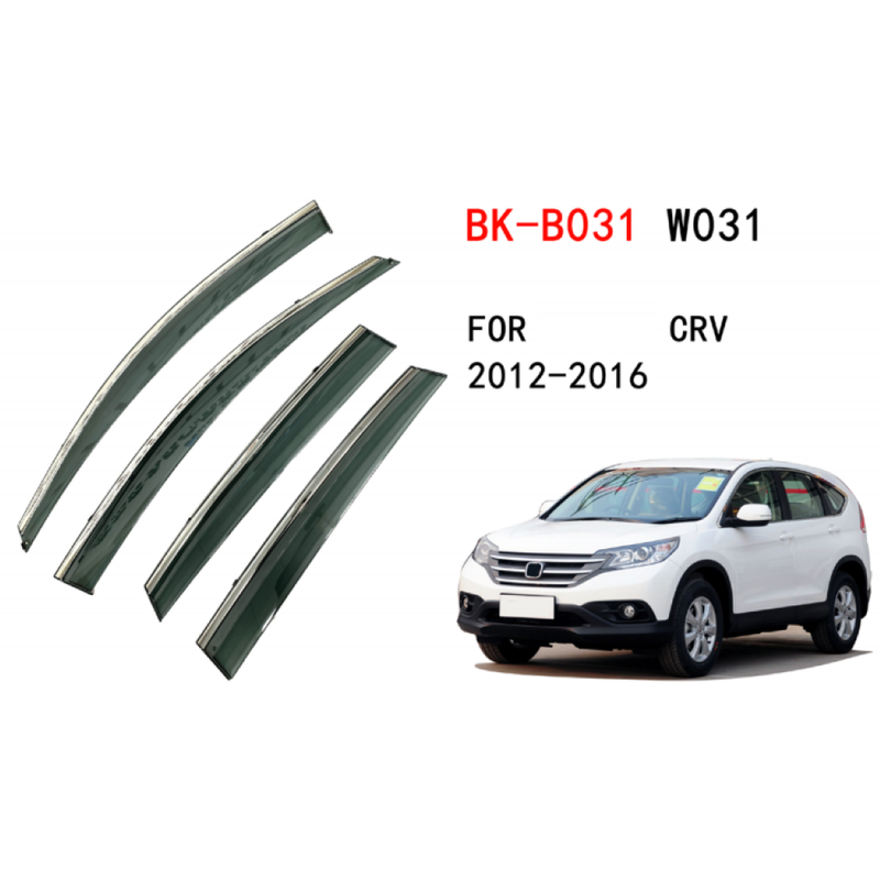 Car Craft Compatible With Honda Cr-v 2012-2016 Rain Shine Side Window Wind Deflectors Rain Sun Guard Door Visor Doorvisor Deflector Visor Shades Ventvisor Strip CC-7688 - CAR CRAFT INDIA