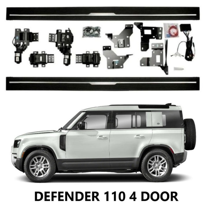 Car Craft Compatible With Land Range Rover Defender 110 L663 Lr129997 2020+ Automatic Deployable Electric Side Step Retractable Ladder Pedal Running Boards Side Step 4 Door Ps-lr060