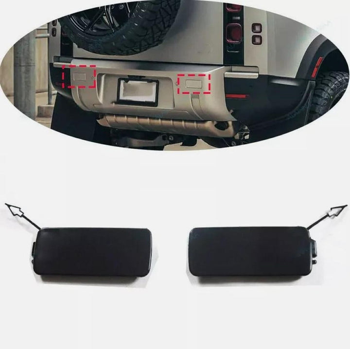 Car Craft Compatible With Range Land Rover Defender 90/110 L663 Lr129997 2020+ Rear Bumper Tow Towing Trailer Tochan Hook Cover - CAR CRAFT INDIA