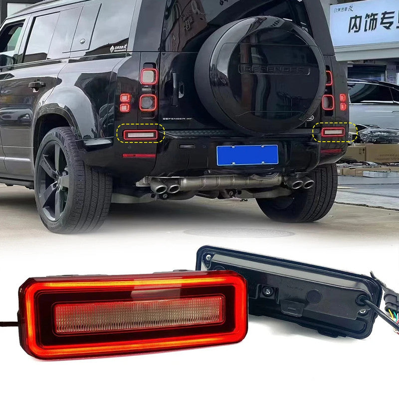 Car Craft Compatible With Range Land Rover Defender 90 110 130 L663 Lr129997 2020+ Rear Led Bumper Light Reflector Tail Brake Stop Lamp Turn Signal Light Red - CAR CRAFT INDIA