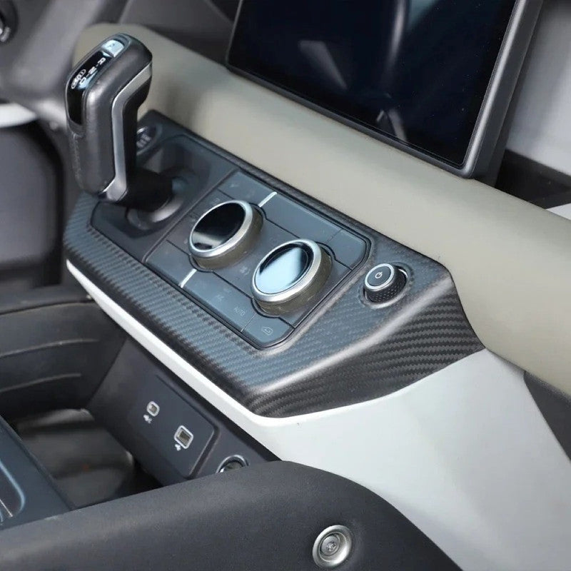 Car Craft Compatible With Range Land Rover Defender 90 110 L663 Lr129997 2020+ Car Center Console Gear Shift Dashboard Button Frame Trim Cover Carbon Fiber - CAR CRAFT INDIA