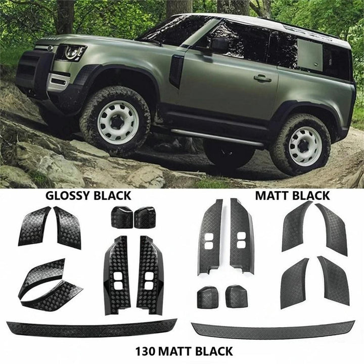 Car Craft Compatible With Range Land Rover Defender 130 L663 Lr129997 2020+ Side Moulding Body Kits Rear View Mirror Cover Front Rear Bumper Side Anti-scratch Protection Exterior Trim Matt Black 130 - CAR CRAFT INDIA